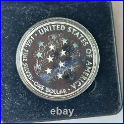 2018 American Silver Eagle 1oz Fine Silver Blue Line Skull Liberty Coin 250 Mint