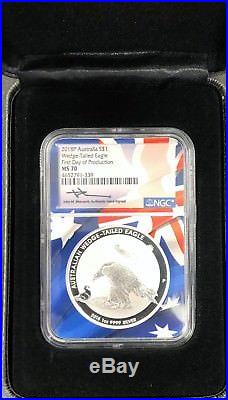 2018 Australia Wedge Tail Silver Eagle NGC MS70 FIRST DAY OF PRODUCTION MERCANTI