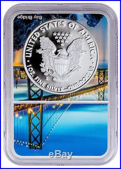2018-S Proof American Silver Eagle $1 NGC PF70 UC FDI Bay Bridge Core SKU55101
