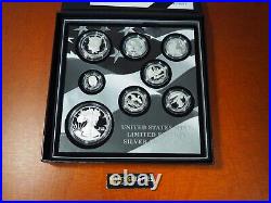 2018 S Proof Silver Eagle Limited Edition Proof Set 18rc In Ogp