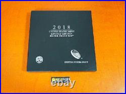 2018 S Proof Silver Eagle Limited Edition Proof Set 18rc In Ogp