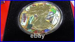 2018 Silver Colour Colorized USA American Eagle Coin Modern Art La Muse LE500