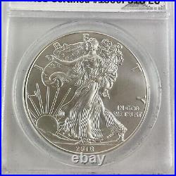 2018 Silver Eagle Inaugural Strike ANACS MS70 Graded Coin