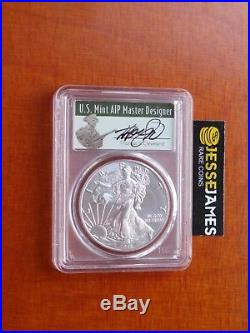 2018 Silver Eagle Pcgs Ms70 Cleveland First Day Of Issue Fdi Minuteman Pop 100
