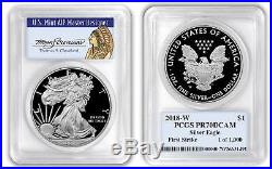 2018 W $1 American Proof Silver Eagle PCGS PR70DCAM Thomas Cleveland 1 of 1000