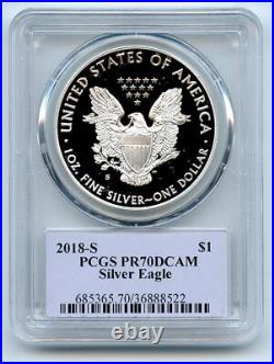 2018 W $1 Proof American Silver Eagle 1oz PCGS PR70DCAM Thomas Cleveland Native