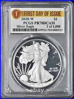2018-W American Silver Eagle PCGS PR70DCAM First Day of Issue? COINGIANTS