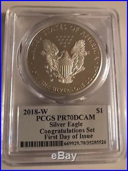 2018-W Proof $1 Silver Eagle Congratulations Set PCGS PR70 FDOI THOMAS CLEVELAND