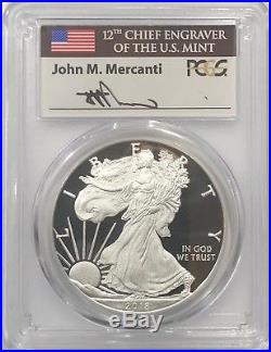 2018 W Proof Silver Eagle Pcgs Pr70 Dcam Mercanti First Day Of Issue Fdi Pop 800