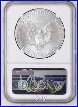 2018(W) Silver Eagle MS70 First Day Of Issue Signed By Mike Castle Burnished