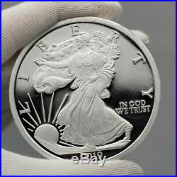 2019 American Eagle 5 oz. 999 Silver USA Made BU Round In Heat Sealed Plastic