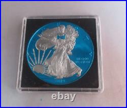 2019 American Eagle Space Blue Edition No 001/500 USA Silver BUnc $1 Coin