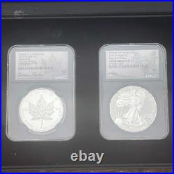 2019 Pride of Two Nations Set Canada $5 Maple Leaf & American $1 Silver Eagle