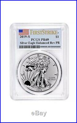 2019 S $1 Enhanced Reverse Proof Silver Eagle Pcgs Pf69 First Strike