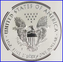 2019 S American 1 Oz Silver Eagle Enhanced Reverse Proof Coin NGC PF70 +BOX, COA