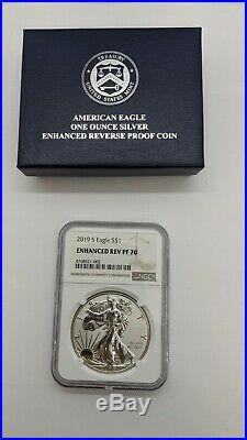 2019-S American Eagle One Ounce Silver Enhanced Reverse Proof Coin NGC PF70