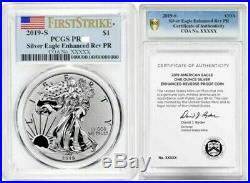 2019 S American Eagle One Ounce Silver Enhanced Reverse Proof Coin Pcgs Pr69/70