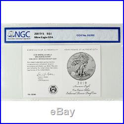 2019-S American Silver Eagle Enhanced Reverse Proof NGC PF70 Early Releases