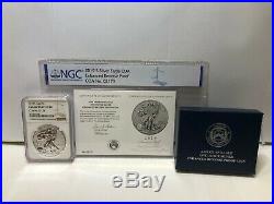 2019-S ENHANCED REVERSE PROOF SILVER EAGLE NGC PF70 with COA # 02173 BROWN LABEL