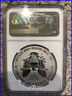 2019-S Enhanced Reverse Proof $1 American Silver Eagle First Strike PF70 With COA