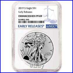 2019-S Enhanced Reverse Proof $1 American Silver Eagle NGC PF69 Blue ER Label