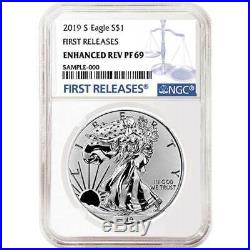 2019-S Enhanced Reverse Proof $1 American Silver Eagle NGC PF69 Blue FR Label