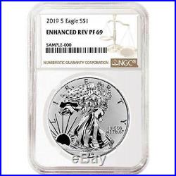 2019-S Enhanced Reverse Proof $1 American Silver Eagle NGC PF69 Brown Label