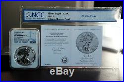 2019 S Enhanced Reverse Proof SILVER EAGLE(19XE), NGC PF70 FR with COA #, IN HAND