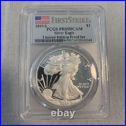 2019-S Limited Edition Proof Set $1 American Silver Eagle PCGS PR69DCAM FS Flag