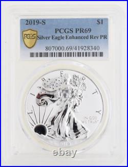 2019-S US Silver Eagle Enhanced Rev Proof PCGS PR69 With Box & COA