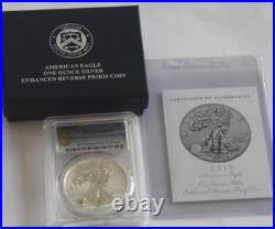 2019-S US Silver Eagle Enhanced Rev Proof PCGS PR69 With Box & COA