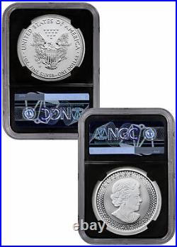 2019 Silver Eagle & Maple 1-oz Pride of Two Nations NGC PF70 FR Black Core