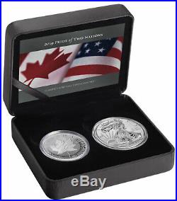 2019 Silver Eagle & Maple Pride Two Nations 2-Coin RCM Set OGP PRESALE SKU58353