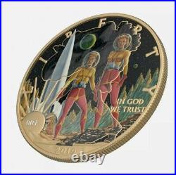 2019 USA $1 American Eagle Classic Sci-fi Landing 1 Oz. 999 Silver Coin