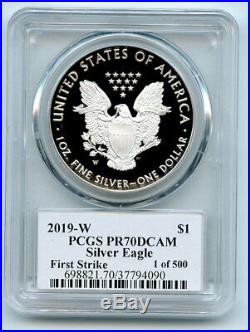 2019 W $1 Proof Silver Eagle PCGS PR70DCAM FS 1 of 500 Thomas Cleveland Arrows
