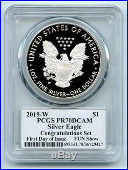 2019 W $1 Silver Eagle Congratulations FUN Show PCGS PR70DCAM FDOI Fred Haise