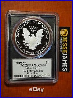 2019 W Proof Silver Eagle Pcgs Pr70 Cleveland Torch First Day Issue Fun Show