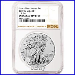 2019-W Reverse Proof $1 American Silver Eagle NGC PF69 Brown Label Pride of Two