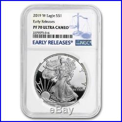2019-W Silver American Eagle NGC PF-70 ER UCAM 1 oz. 999 Silver PRE-SALE Coin