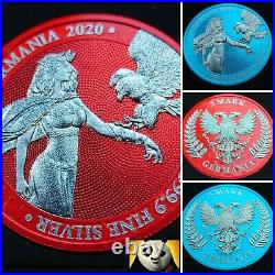 2020 Germania Mint 5 Mark Lady & Eagle Red & Blue Space 1oz Silver Coin Set