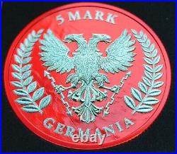 2020 Germania Mint 5 Mark Lady & Eagle Red & Blue Space 1oz Silver Coin Set