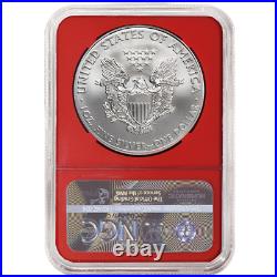 2020 (P) $1 American Silver Eagle NGC MS70 Emergency Production Trump Label Red