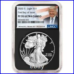 2020-S Proof $1 American Silver Eagle NGC PF70UC FDI Trump Label Retro Core