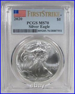 2020 Silver Eagle PCGS MS70 First Strike AL266