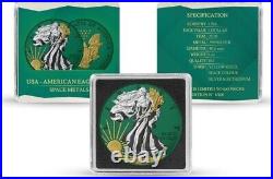 2020 Space Green 1 oz American Silver Eagle $1 Coin Space Metals (RARE)