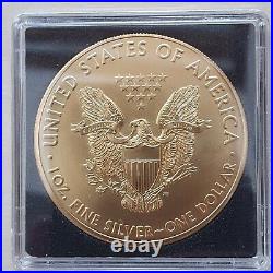 2020 USA American Eagle. 999 silver Eagle gilded and colourised chocolate coin