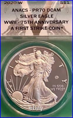 2020 V75 75th American Eagle First strike Lowest Mintage PR70 Plus VDay Bonus
