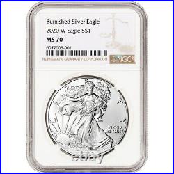 2020 W American Silver Eagle Burnished NGC MS70