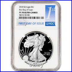 2020-W American Silver Eagle Proof NGC PF70 UCAM First Day Issue 1st Label