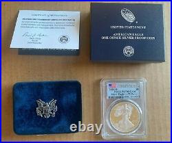 2020-W End of WWII First Strike V75 Privy American Silver Eagle Coin PCGS PR70